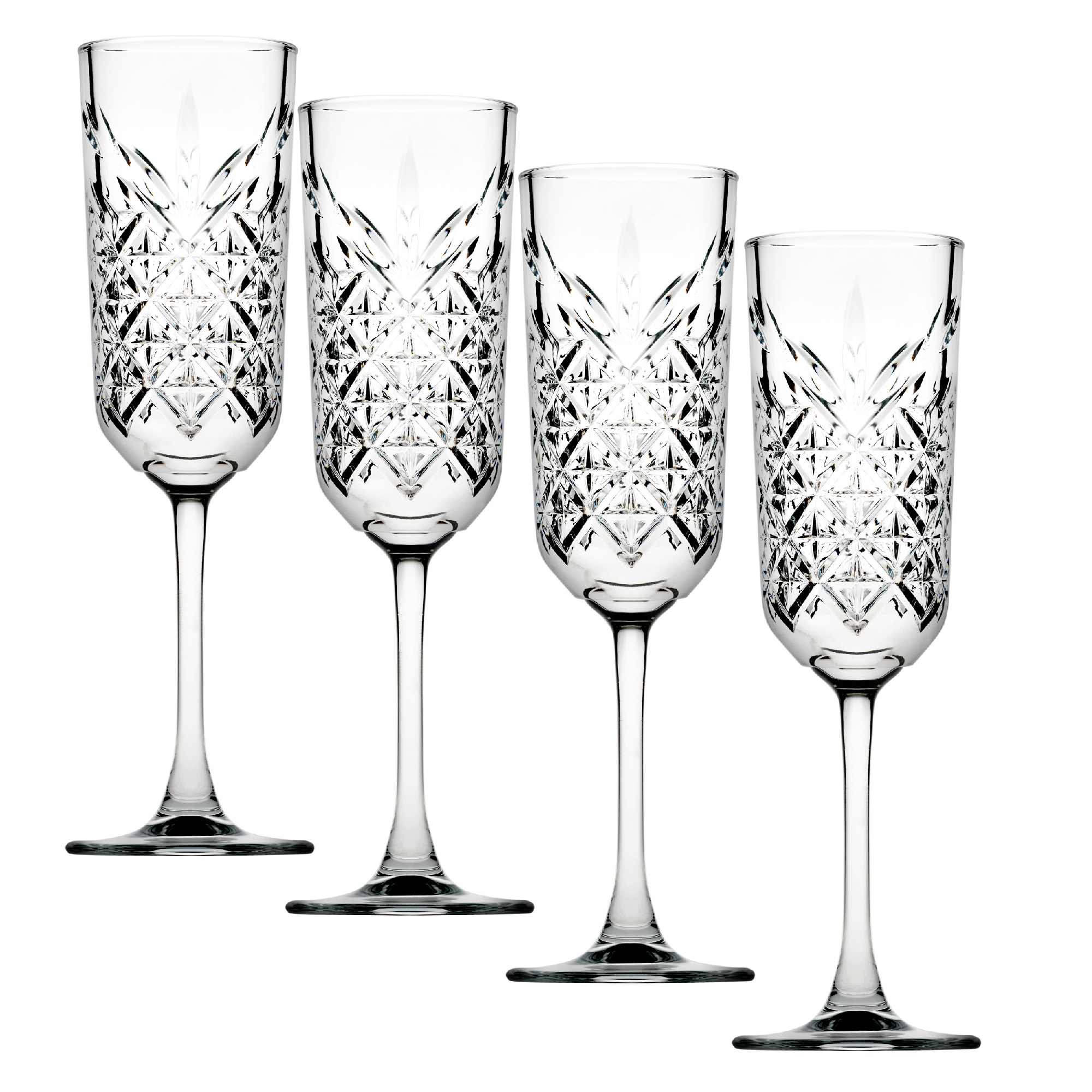 Set om 4 champagneglas Coupe Timeless gold 255 ml PASABAHCE